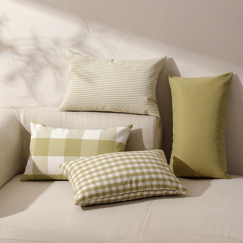 居家摆件草绿色沙发靠枕靠垫抱枕PP棉内芯无纺布磨毛布沙发枕芯