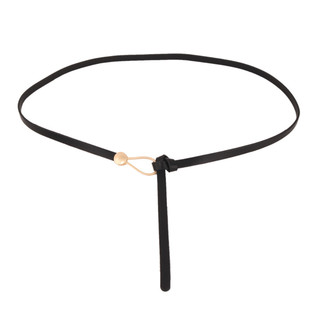 黑色PU皮细腰带女装饰连衣裙小众潮收腰腰饰西装外套女时尚配裙子