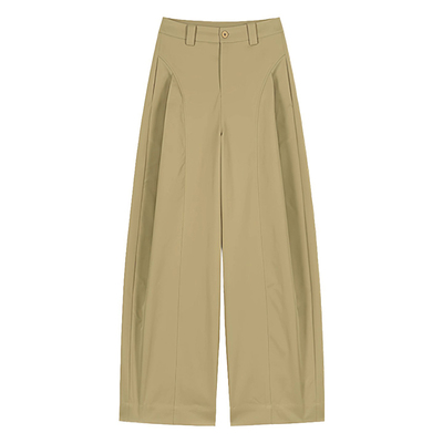 卡其色阔腿裤女春秋季爆款