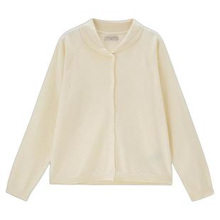 佐丹奴针织衫女装翻领卷边插肩袖毛织开胸针织衫 13354669