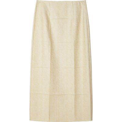 【精工系列】LESS春几何方格褶工艺龙纹提花通勤半身裙2O1D13030