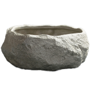 水仙花铜钱草水培花盆水养的仿石头盆景碗莲睡莲个性创意陶瓷无孔