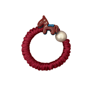 2026新款红色小马发绳喜庆本命年扎头皮筋高弹力耐用头绳发圈头饰