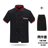 Черная футболка, фартук, короткий рукав