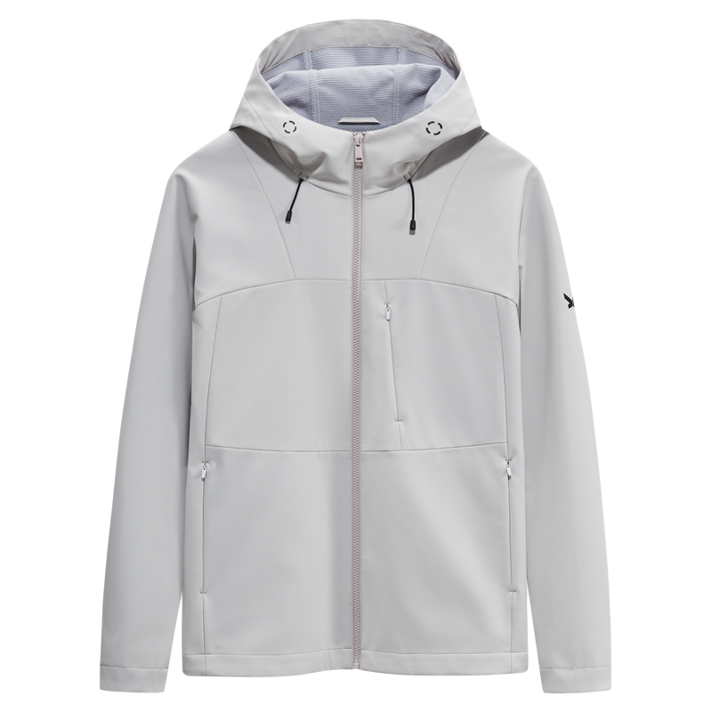 九牧王男款夹克2025秋冬新款防风防雨户外加绒软壳连帽外套上衣