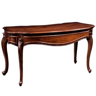 圣蒂伯爵 美式全实木写字台书房家具套装复古书柜书桌1.5米