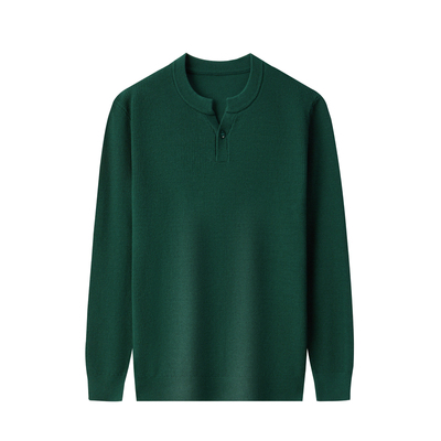 100%纯棉高级打底针织衫男打毛衣