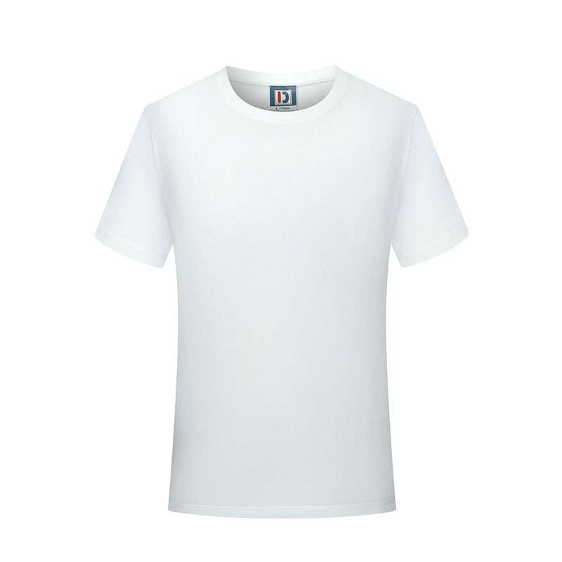 纯白宽松圆领T恤纯棉大码短袖广告衫班服工作服文化衫定制印LOGO