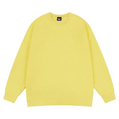 纯色宽松加绒圆领卫衣