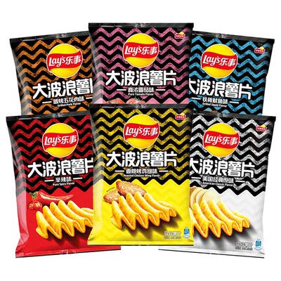 乐事大波浪薯片135g袋装零食小吃