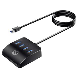 HP惠普usb桌面分线器台式主机笔记本电脑拓展坞插头多接口延长线扩展器一拖四高速传输键鼠硬盘u盘配件转换器