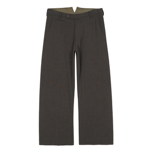 Simple Project*Sickle Trousers“镰刀”强捻羊毛巴黎扣廓形西裤