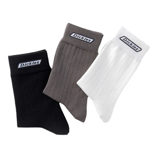 Dickies袜子男款防臭抗起球学生青少年运动白色中筒袜男女款棉袜