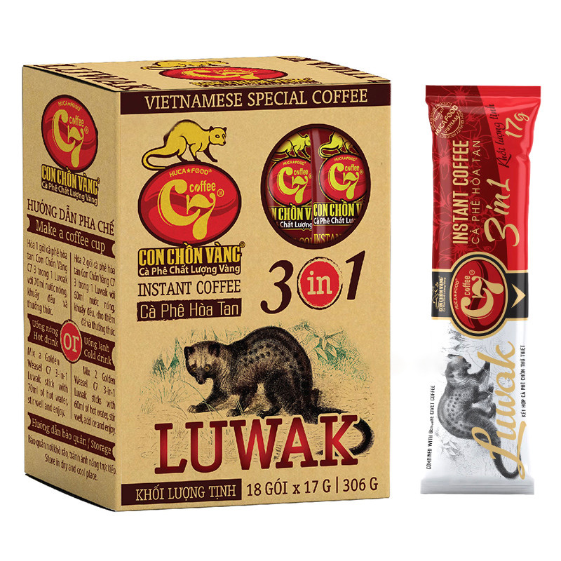 LUWAK猫屎咖啡C7三合一速溶咖啡