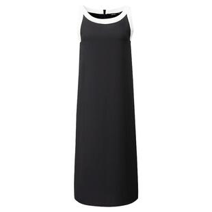 颜域简约气质连衣裙女2026新款早春中长款吊带裙黑色显瘦无袖裙子