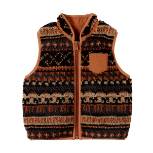 允儿妈女童冬季新款双面毛绒马甲宝宝秋冬加厚背心儿童洋气上衣潮