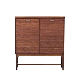 丹麦中古风缅甸柚木餐边柜复古樱桃木卷帘门斗柜储物收纳玄关柜子