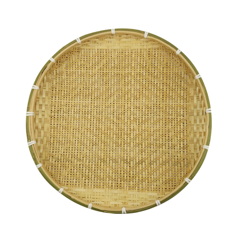 竹编竹筛子圆簸箕竹匾加厚粗孔细孔纯手工厨房家用筛豆子墙饰包邮