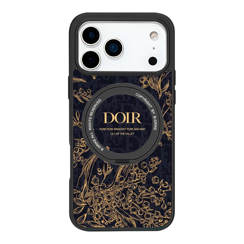 印花适用iPhone17promax手机壳新款苹果16pro磁吸保护套大牌女ipone15/14全包防摔13por欧美plus高级感带支架