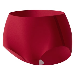 菇娘家本命年大码内裤女士纯棉无痕2024新款抗菌短裤红色三角裤