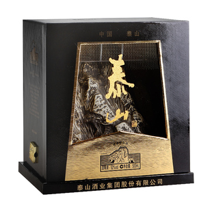 泰山牌浓香型白酒小泰山 52度五岳独尊 礼盒装白酒 500mL*2瓶