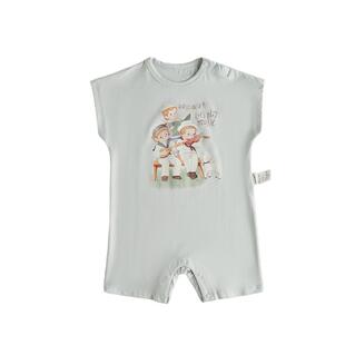 【新品】Oak Family夏季婴儿短袖连体衣宝宝速干爬服新生幼儿衣服
