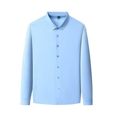 恒源祥一体绒大码长袖衬衫男无痕