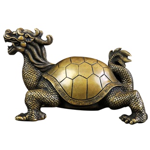 铜龙龟摆件 纯铜镇宅龟 家居装饰品动物客厅玄关怀旧桌面创意现代