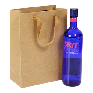 复古简约牛皮纸袋横款礼物盒纸袋服装礼物节日手提礼品袋子包装袋