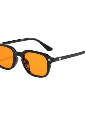韩国潮牌橘色男士墨镜可配度数