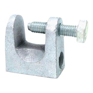 铸铁老虎卡钢构C型钢丝杆吊件H槽钢挂钩工字钢梁卡方形镀锌老虎夹