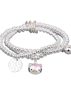 凯蒂猫KT银珠手链女招