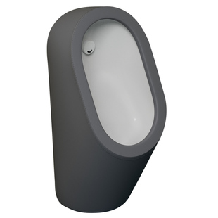 谈话室软包一体感应式小便斗挂墙式小便池留置室男士小便器防撞