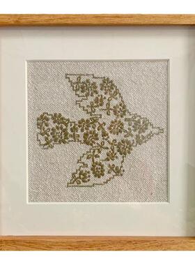 衔花飞鸟皆川明拼布进口布艺挂画