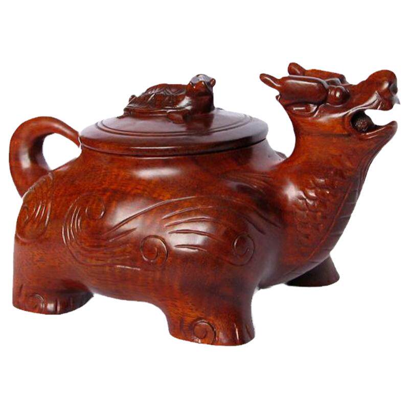 工艺品茶壶玄关长寿龟东阳木雕