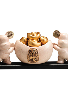 家里暖居聚宝盆客厅电视柜玄关鞋柜装饰摆件亲戚朋友结婚新居礼物