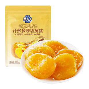 盒马MAX 汁多多厚切黄桃 650g酸甜黄桃干零食