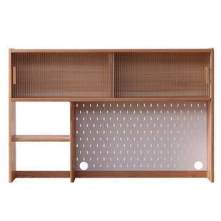 实木桌上书架橡木桌面置物架原木立式书桌上架洞洞板学生飘窗收纳