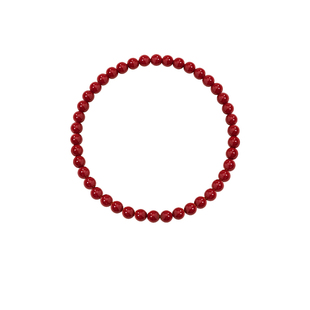 AJIDOU阿吉豆手链女款朱红色朱砂手串和田玉串珠新年红本命年手饰