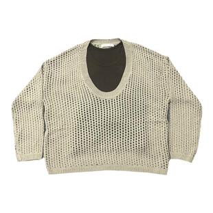 MORNING日落大U领镂空罩衫短款吊带背心女早秋新款宽松叠穿两件套