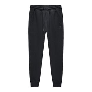 骆驼男装纯棉运动裤卫裤男士2026春秋黑色束脚休闲裤加绒裤子冬装