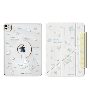 ipad11保护壳新款Air7保护套Pro11寸平板壳6磁吸拆分mini7防摔弯苹果13轻薄5透明720旋转支架10.2可爱Y折12.9