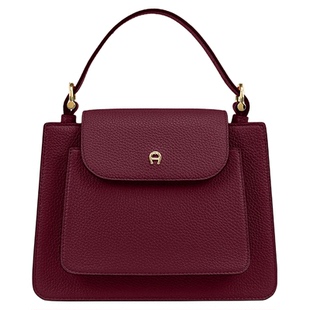 【礼物】Aigner  DELIA小号牛皮革手提包简约时尚通勤复古春夏