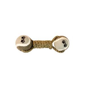 宠物用品玩具棉绳网球狗狗大型犬金毛拉布拉多绳结磨牙洁齿哑铃球