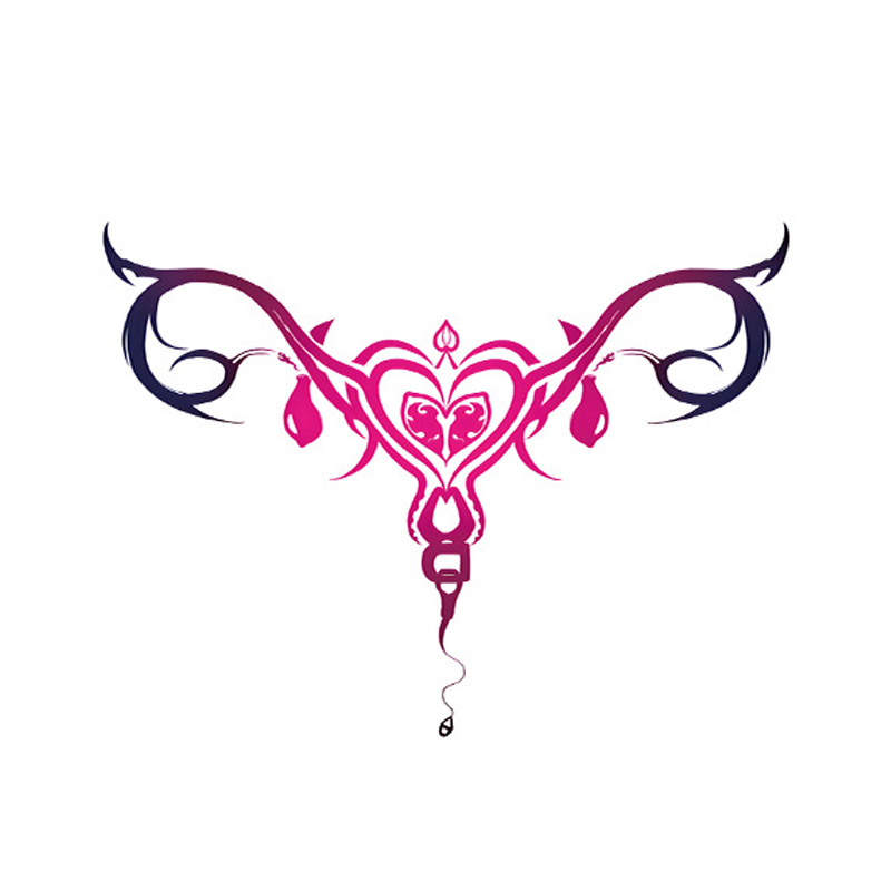 魅魔纹身贴夜光女私发光胸贴荧光小腹贴腰乳贴遮疤高颜值防水持久