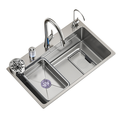 JOMOW集渣水槽304不锈钢加厚过滤除氯大单槽洗碗盆JMW16雅银