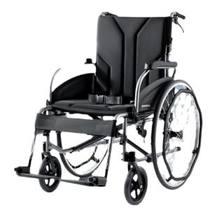 [顺丰上门]鱼跃铝合金轮椅车折叠老年人大体重胖专用代步车H065C