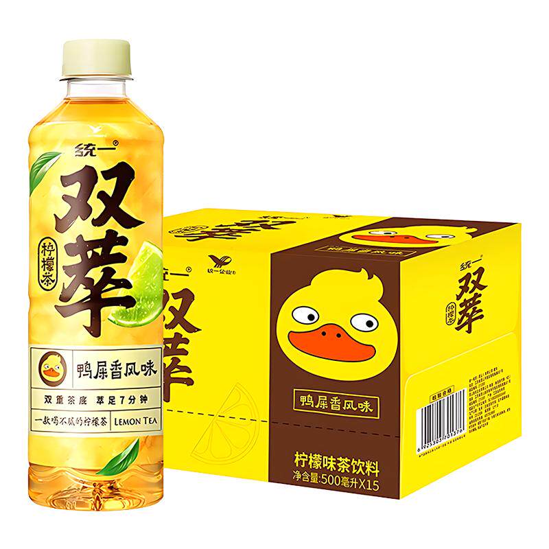 统一双萃柠檬茶500ml*15瓶整箱