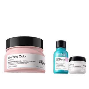 【年货速达】欧莱雅PRO沙龙染后亮泽滋养柔顺护色蜜桃罐发膜