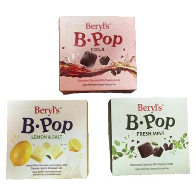 马来西亚原装进口Beryls 倍乐思可乐柠檬薄荷跳跳糖巧克力50克